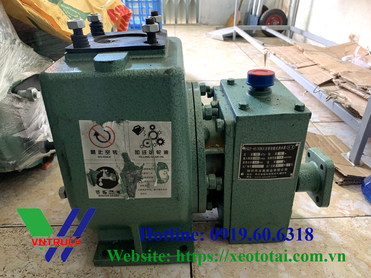 Máy Bơm Nước 40m3 Model 60QZF-40/60 Xe Bồn Tưới Nước