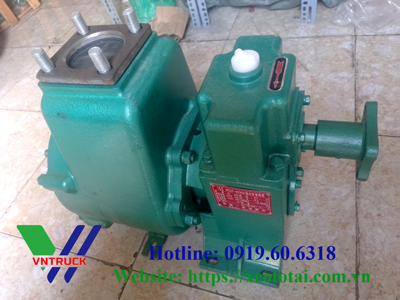 Máy Bơm Nước 60m3 Model 80QZF-60/9-90 Xe Bồn Tưới Nước