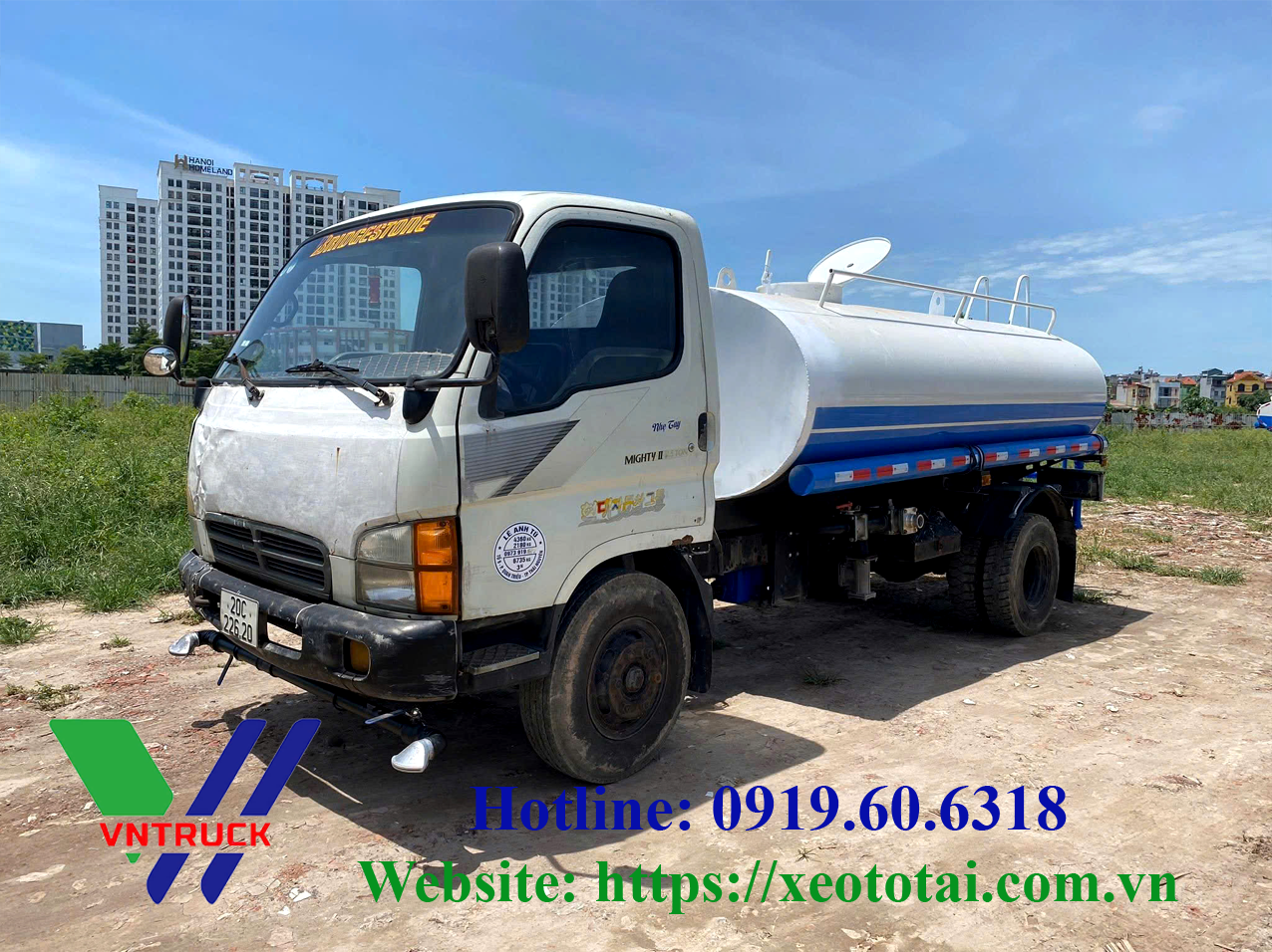 Xe Tưới Nước Cải Tạo huyndai 5 Khối